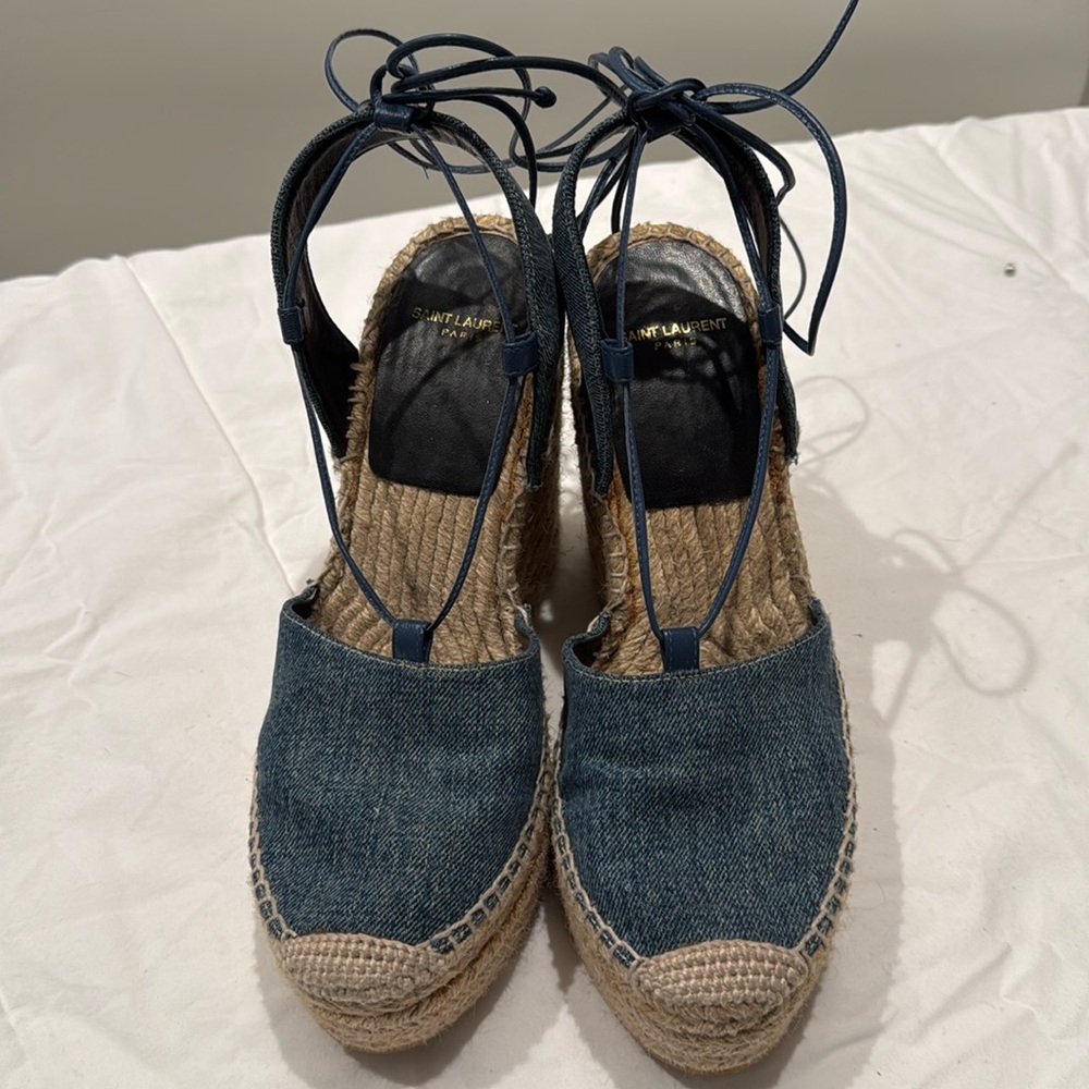 Saint Laurent Espadrille Denim Fabric size 39
